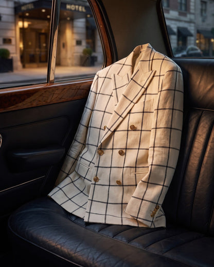 Salvatore Cotton Blend Double-Breasted Blazer