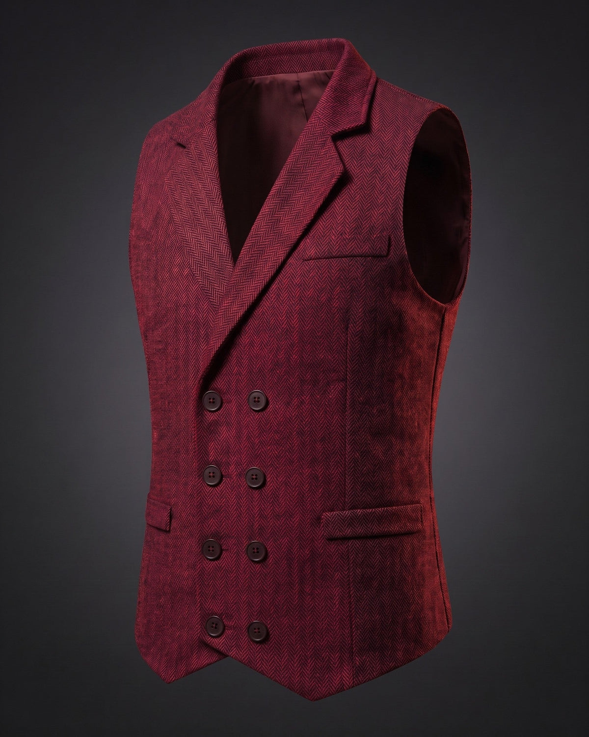 Guido Herringbone Tweed Vest